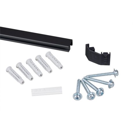 STAS minirail black 200cm 78.75 inch + installation kit