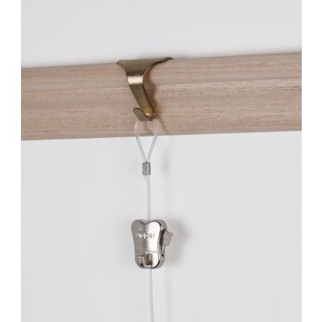 STAS moulding hook gold + cord with loop and STAS zipper