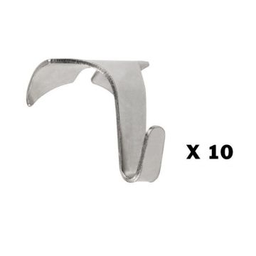 STAS molding hook silver (pack of 10) 