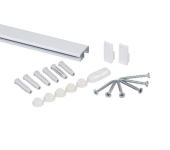 STAS cliprail pro white + installation kit for soft wall 