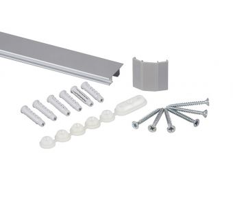STAS cliprail max silver + installation kit for soft wall 