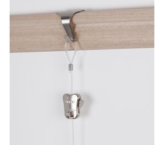 STAS moulding hook chrome + cord with loop and STAS zipper
