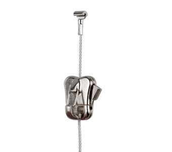 For loads up to 44 lbs: steel cable + STAS zipper pro hook