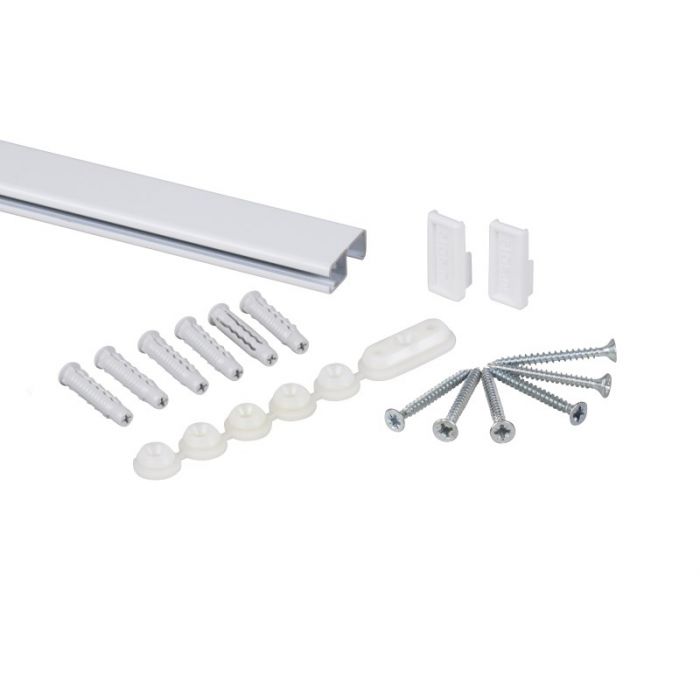 STAS cliprail pro white + installation kit for hard wall 