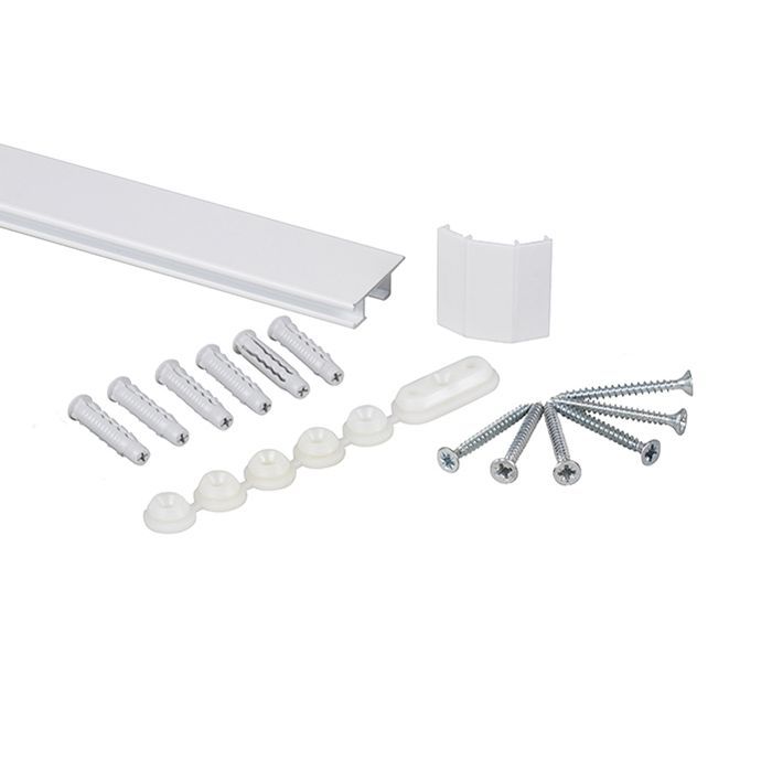 STAS cliprail max white 100cm 39.37 inch + installation kit 