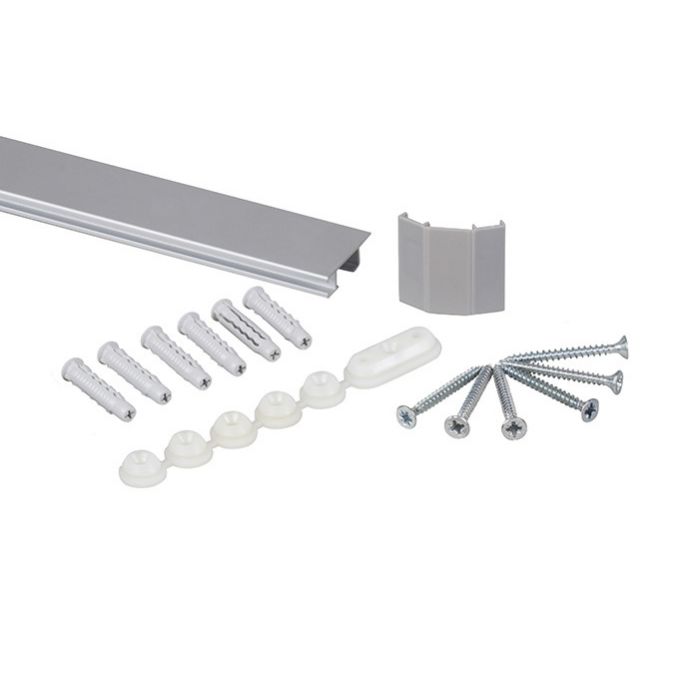STAS cliprail max silver + installation kit for soft wall 