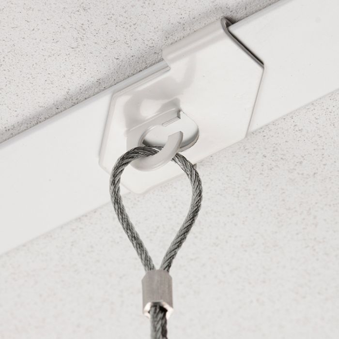STAS drop ceiling hook for loop white